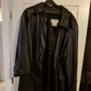 Plus size women's leather coats